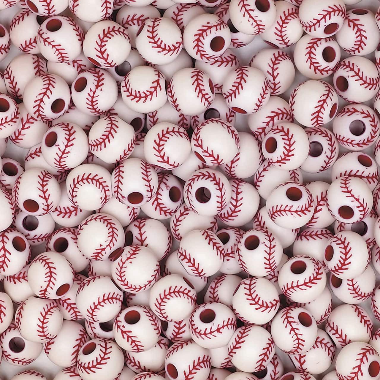 S&S® Worldwide Plastic Baseball Beads, 12mm